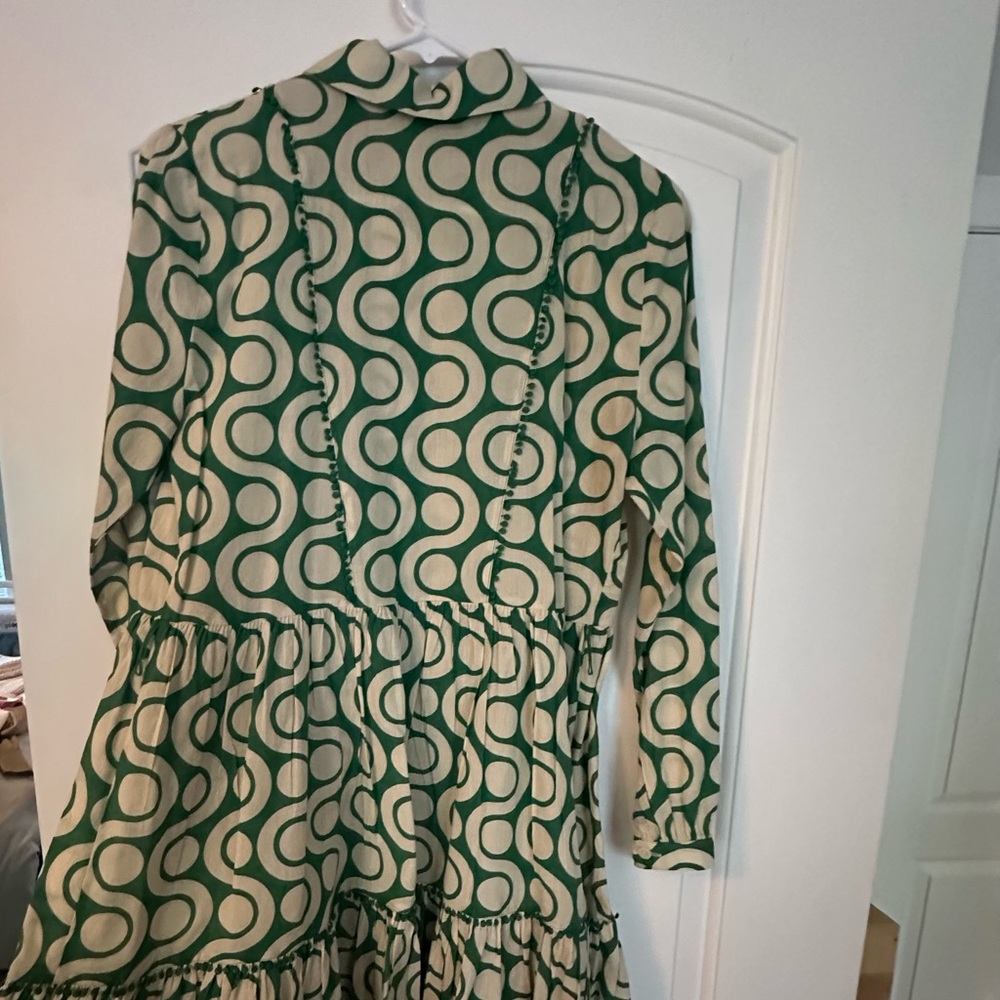 Zara Green and Cream Mini Dress - Picture 8 of 10